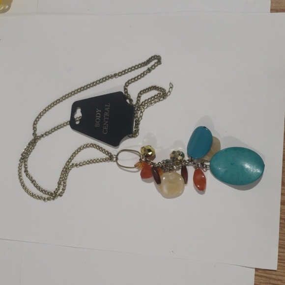 Colorful Cluster Beaded Pendant Necklace – Gold-Tone Fashion Jewelry for Women - Picture 7 of 8